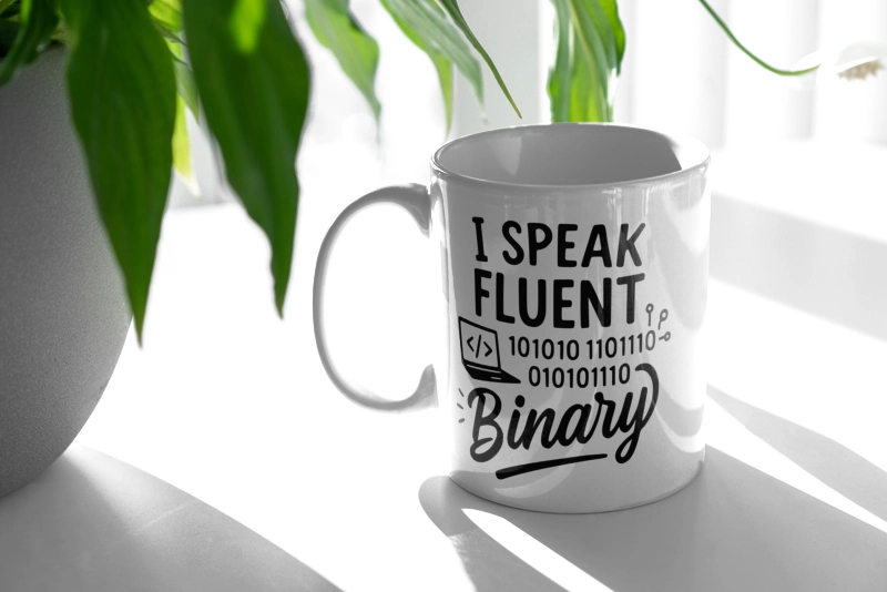 I Speak Fluent Binary - Kubek Biały
