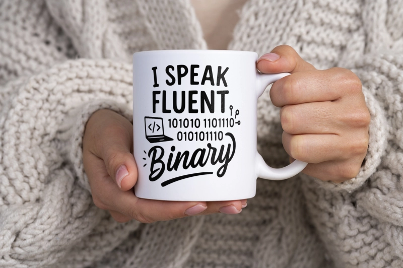 I Speak Fluent Binary - Kubek Biały