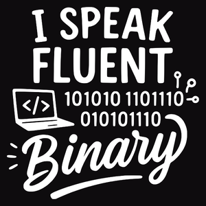 I Speak Fluent Binary - Męska Bluza Czarna