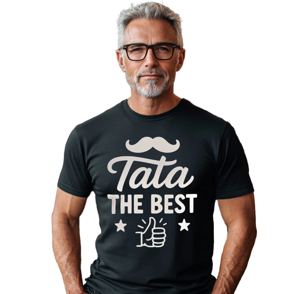 Tata The Best - Męska Koszulka Czarna