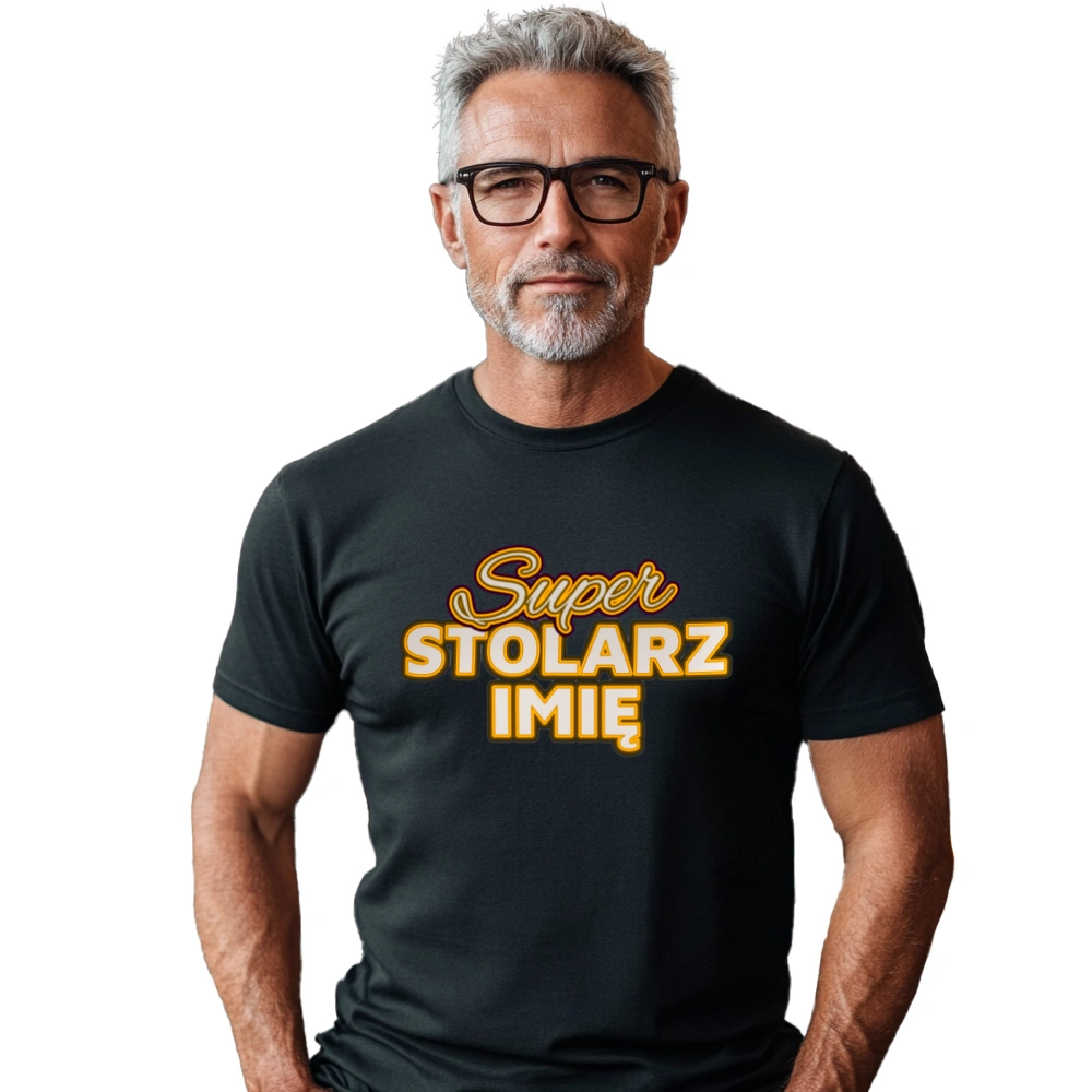 Super Stolarz - Męska Koszulka Czarna