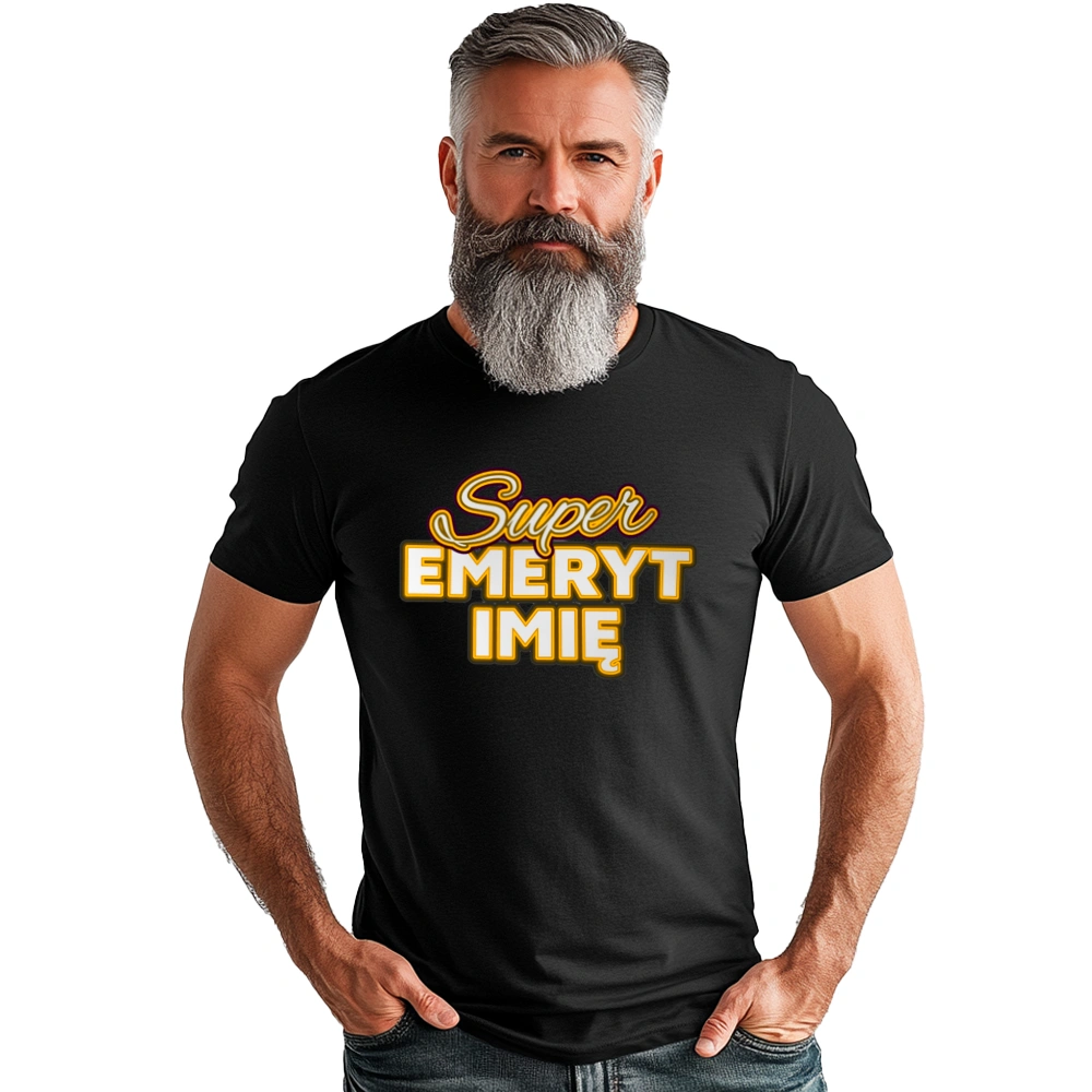 Super Emeryt - Męska Koszulka Czarna
