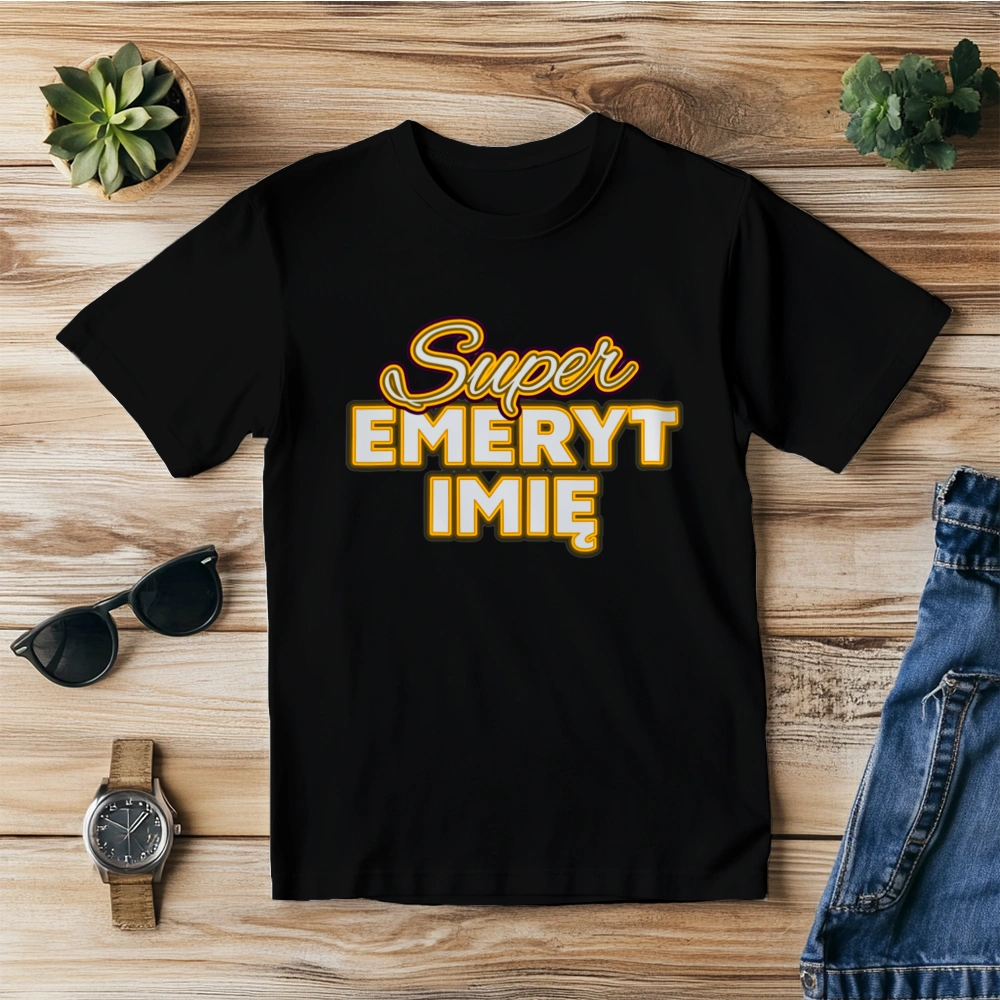 Super Emeryt - Męska Koszulka Czarna