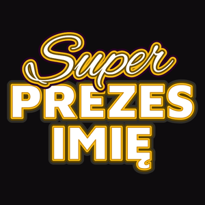 Super Prezes - Męska Koszulka Czarna