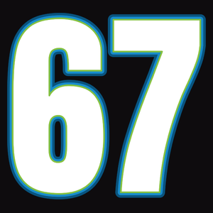 Z napisem 67 - Męska Koszulka Czarna