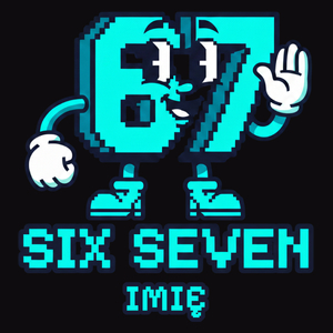 Six Seven Postać PERSONALIZACJA - Męska Koszulka Czarna